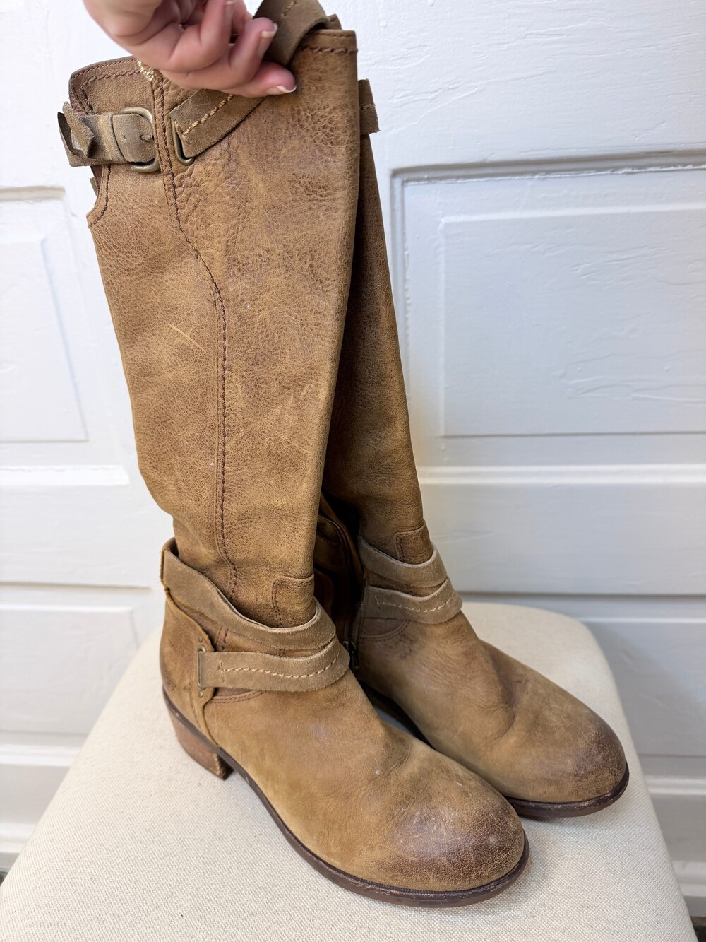 UGG Darcie Tall Riding Leather Boots Women's Size 7